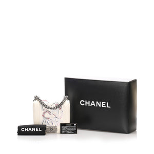 Chanel No 5 Graffiti Boy Flap Bag White
