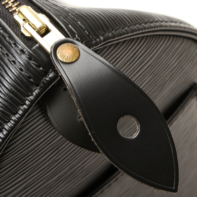 Louis Vuitton Black 25 Speedy Bag Bandoulière in Epi Leather and
