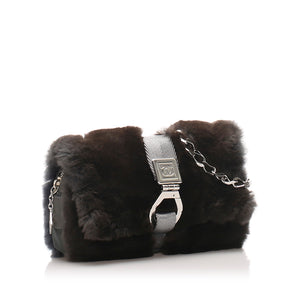 Fur Chain Shoulder Bag Brown