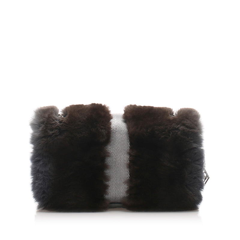 Fur Chain Shoulder Bag Brown