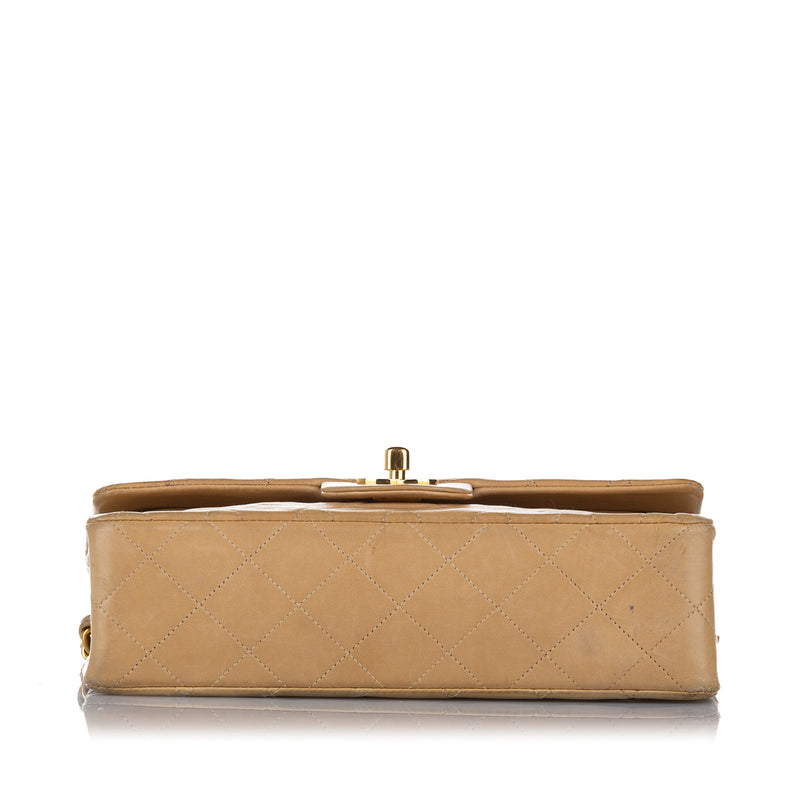 Classic Medium Lambskin Double Flap Bag Brown - Bag Religion