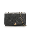 Diana Flap Shoulder Bag in a Quilted Lambskin Leather with GHW