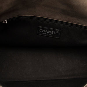 Matelasse Leather Shoulder Bag Gray