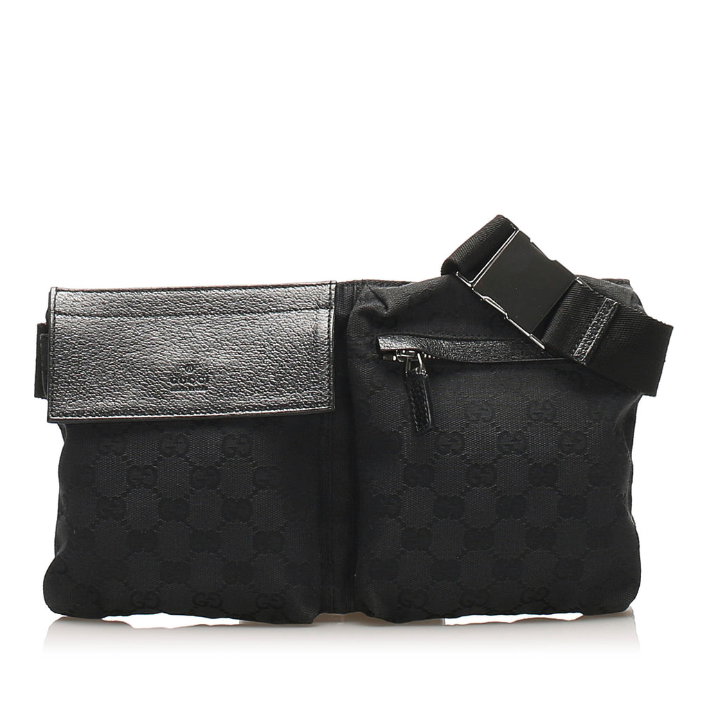 GG Canvas Belt Bag Black SHW