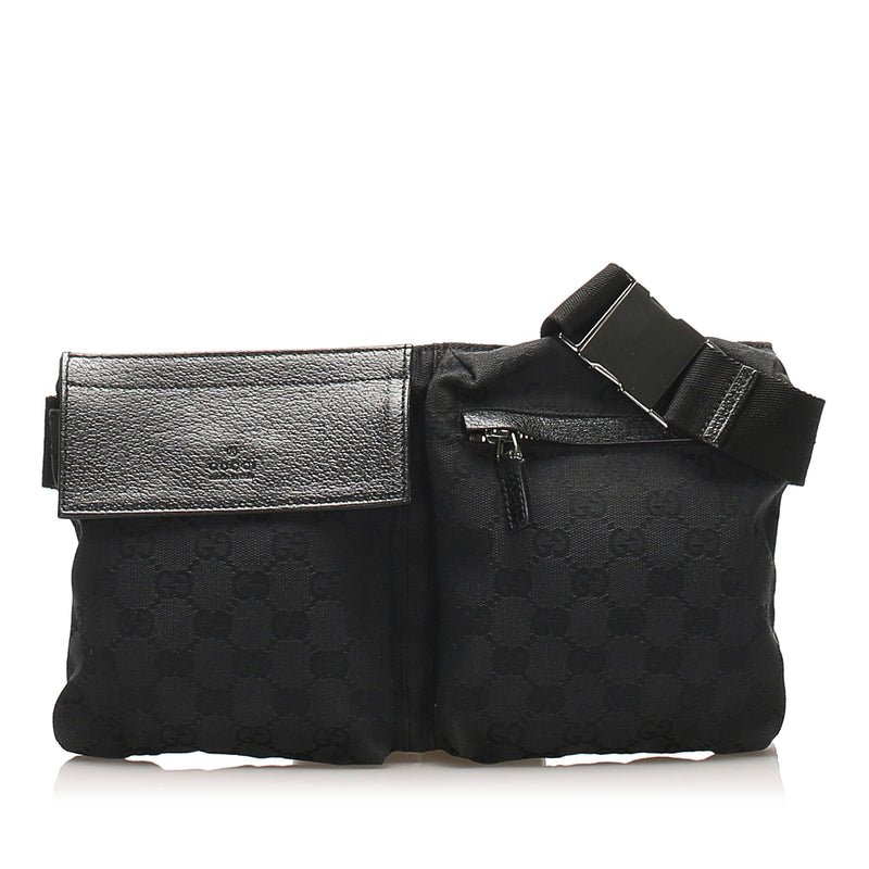GG Canvas Belt Bag Black SHW