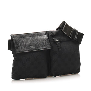 GG Canvas Belt Bag Black SHW