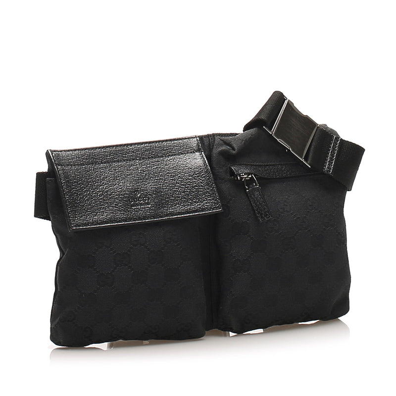 GG Canvas Belt Bag Black SHW