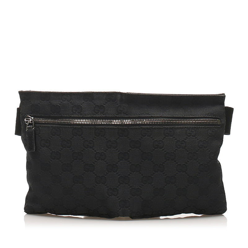 GG Canvas Belt Bag Black SHW