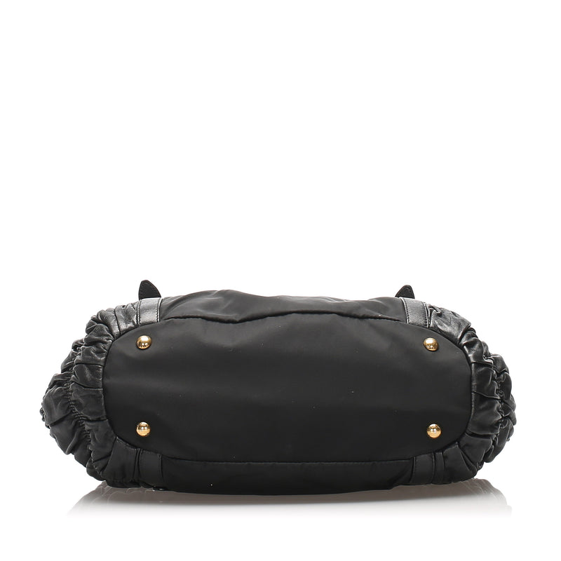Tessuto Nappa Gaufre Satchel Black - Bag Religion