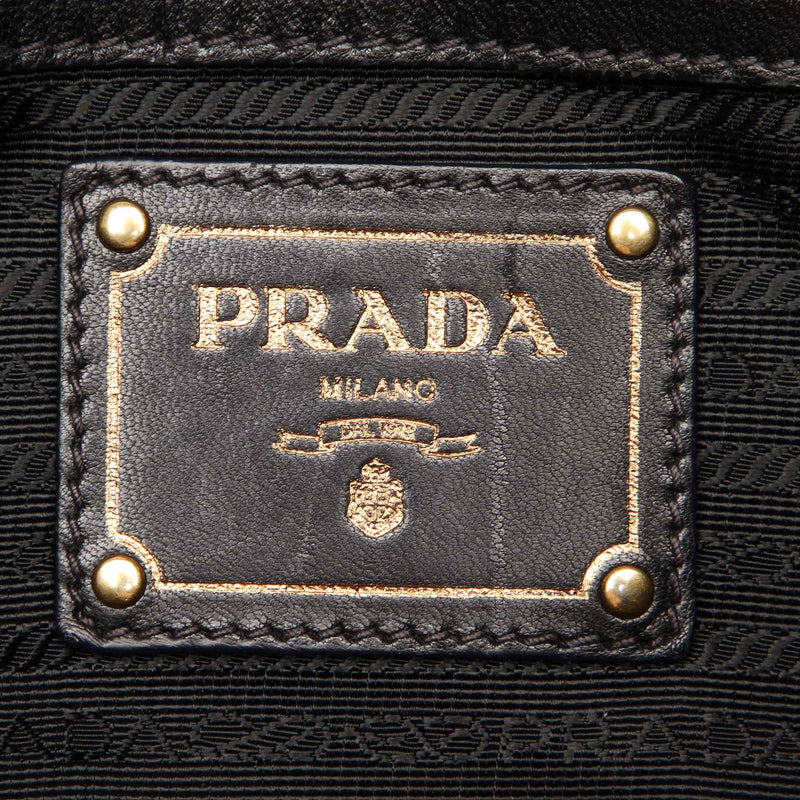Tessuto Nappa Gaufre Satchel Black - Bag Religion