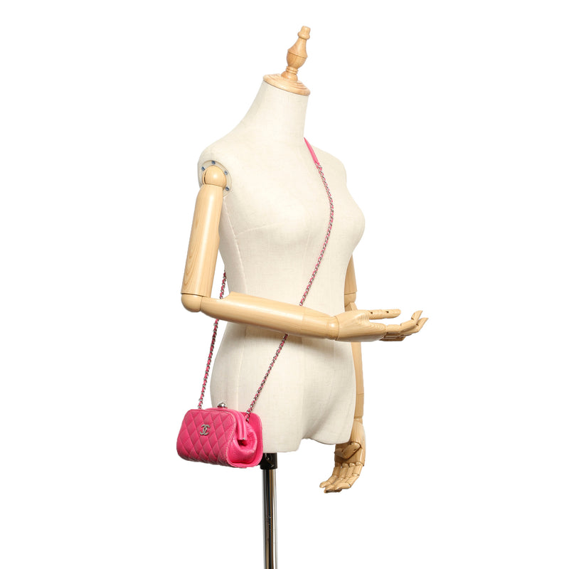 CC Lambskin Leather Crossbody Bag Pink - Bag Religion