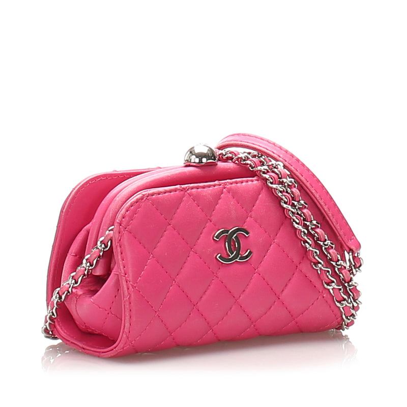 CC Lambskin Leather Crossbody Bag Pink - Bag Religion