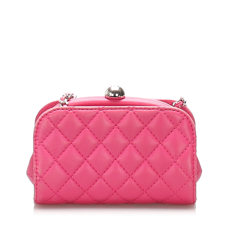 CC Lambskin Leather Crossbody Bag Pink - Bag Religion