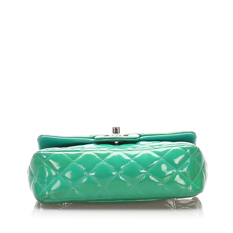 Classic Mini Rectangle Patent Leather Flap Bag