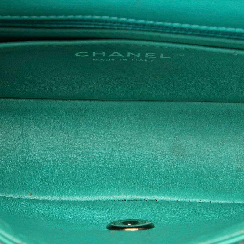 Classic Mini Rectangle Patent Leather Flap Bag