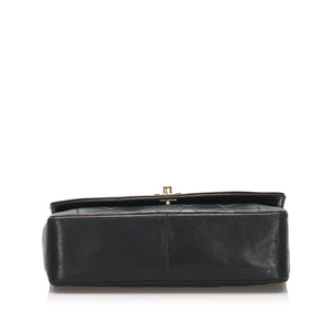 Black Medium Diana Flap Lambskin Shoulder Bag