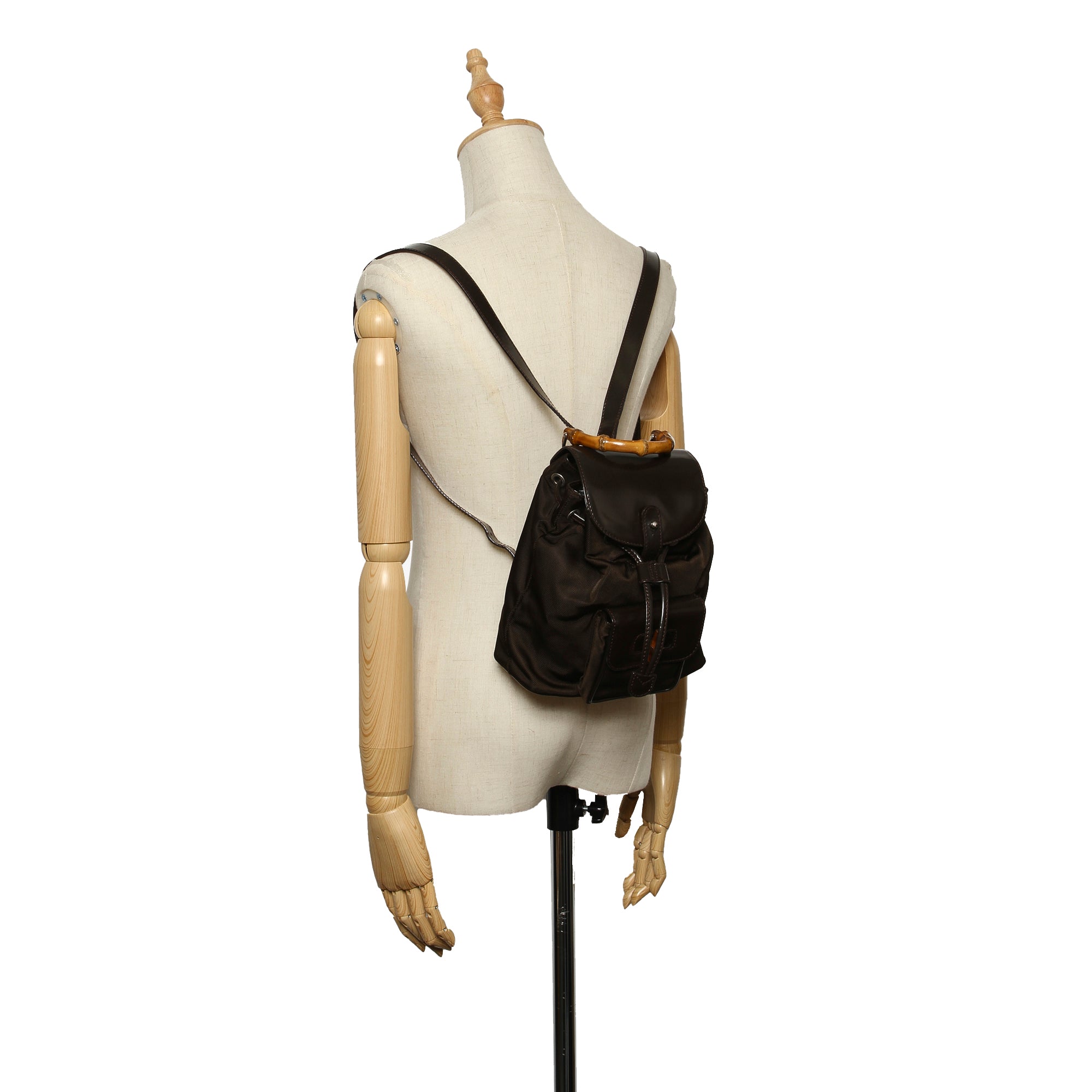 【GUCCI】Drawstring GG Buckle Nylon Backpack GUCCI Nylon Monogram Medium Light Single Buckle Backpack