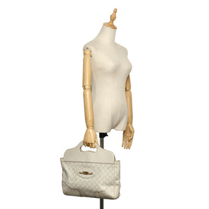 Guccissima Punch Handbag White