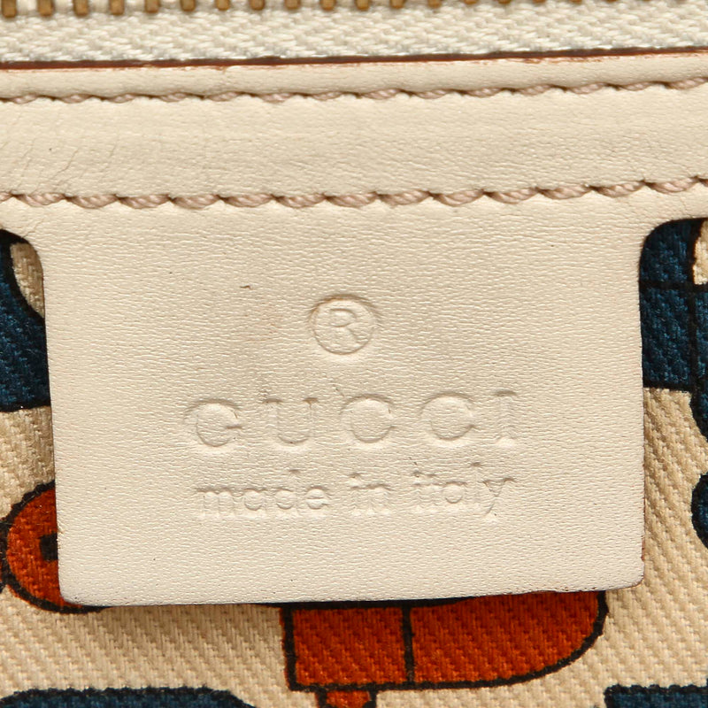 Guccissima Punch Handbag White