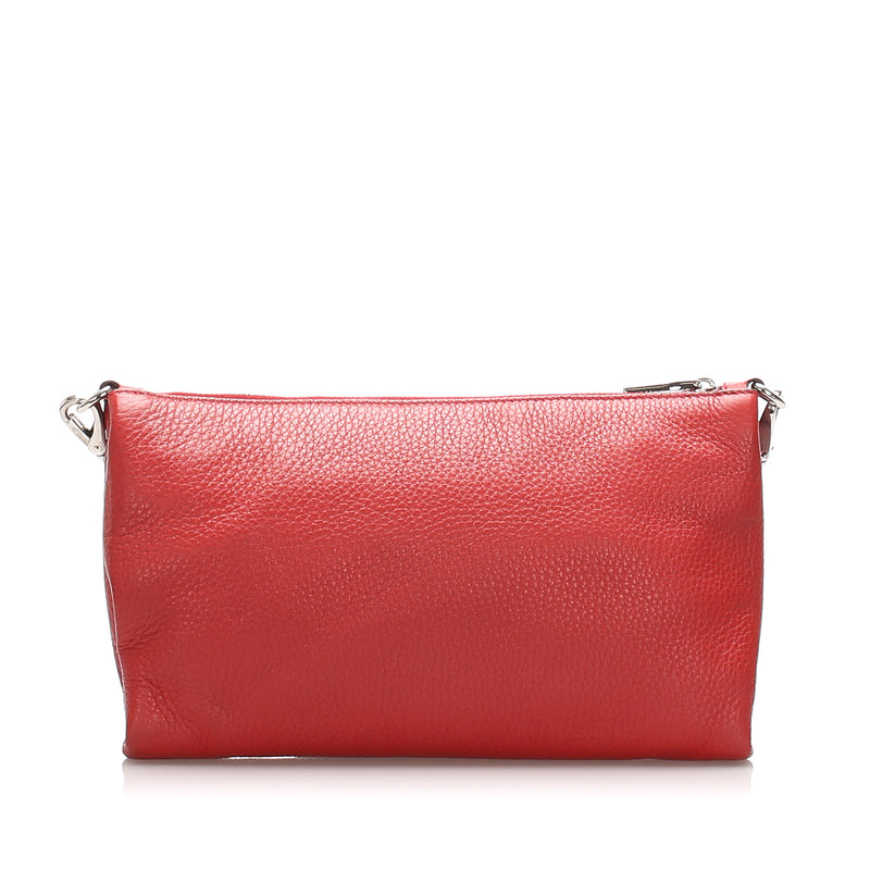 Vitello Daino Crossbody Bag Red SHW