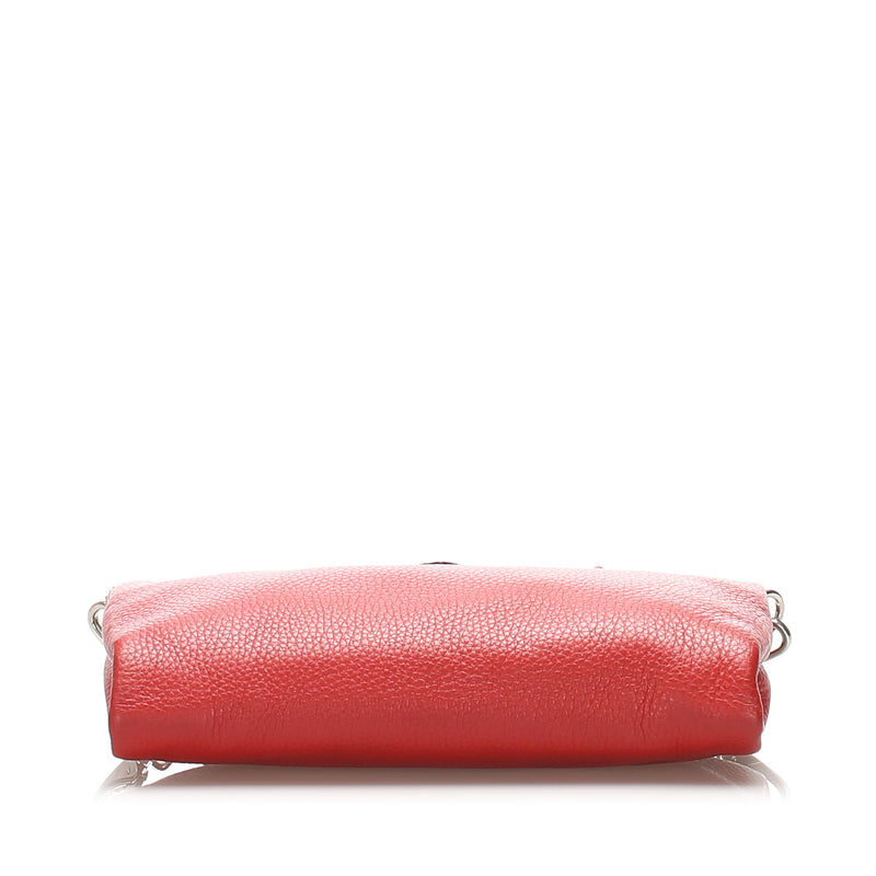 Vitello Daino Crossbody Bag Red SHW