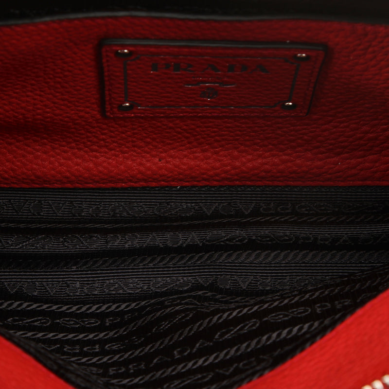 Vitello Daino Crossbody Bag Red SHW