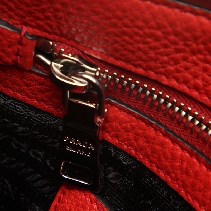 Vitello Daino Crossbody Bag Red SHW