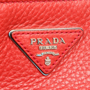Vitello Daino Crossbody Bag Red SHW