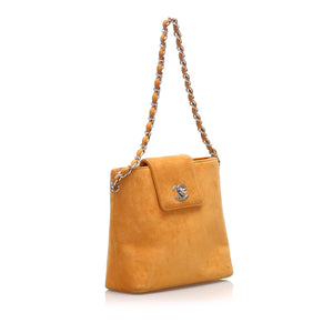 Chanel CC Suede Handbag Orange