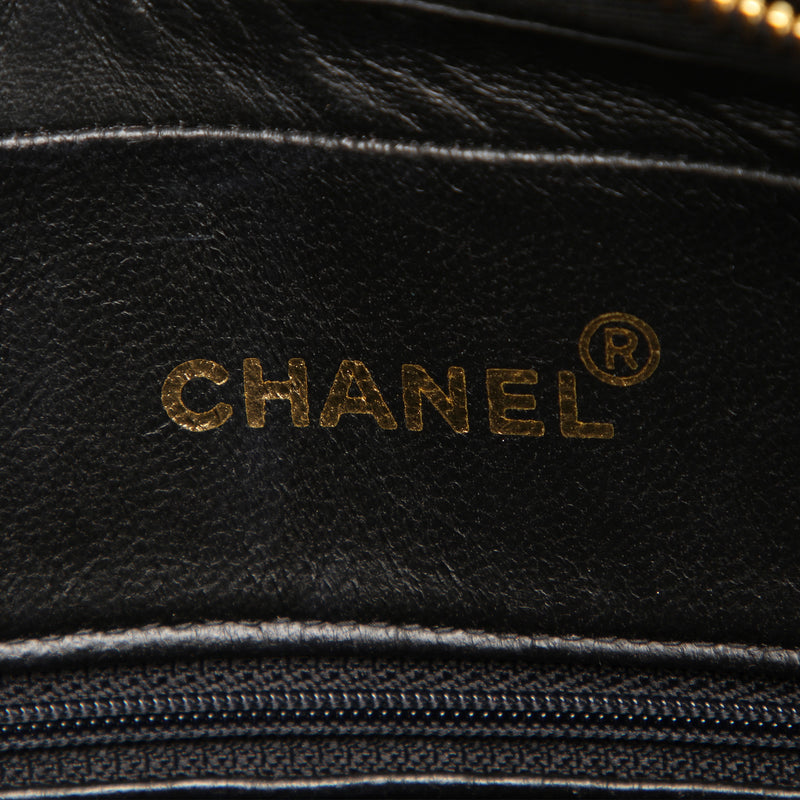 Black Classic Lambskin Leather Flap Camera Bag