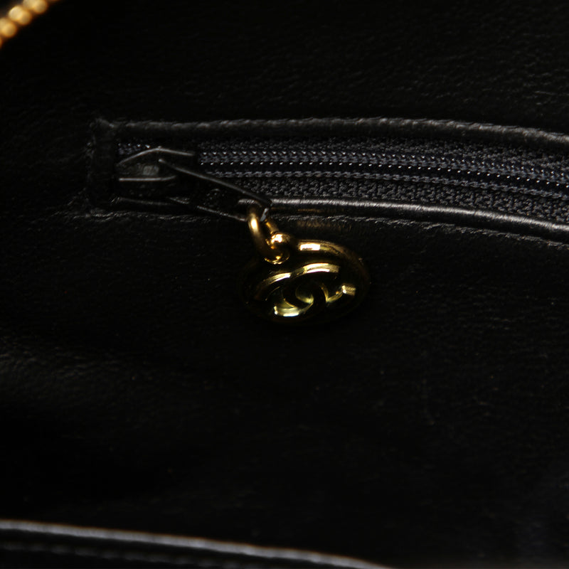 Black Classic Lambskin Leather Flap Camera Bag
