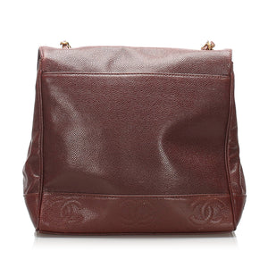 Chanel Caviar Leather Shoulder Bag Red