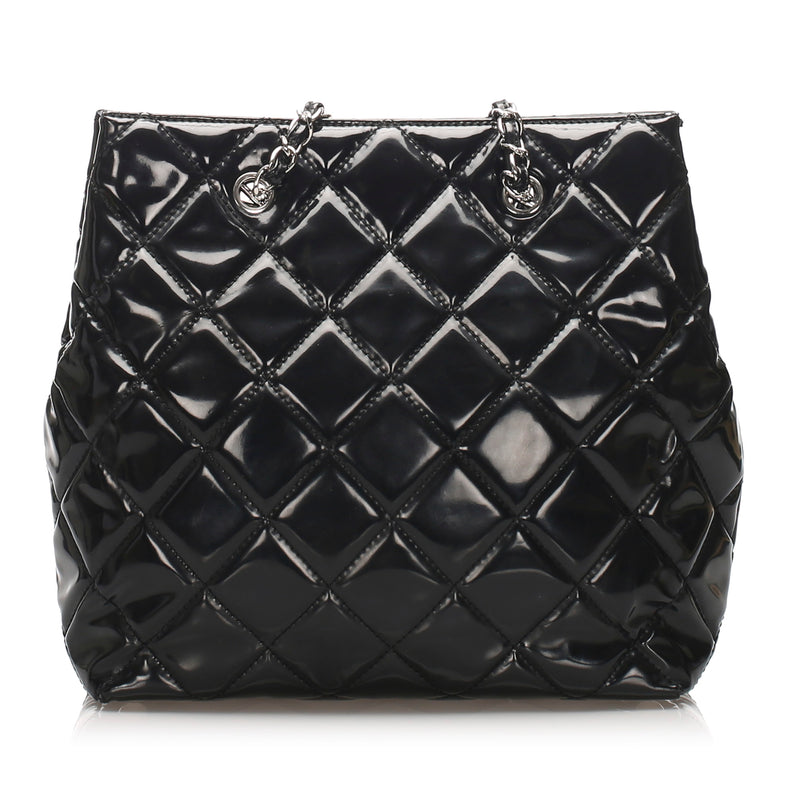 Chanel Matelasse Patent Leather Shoulder bag Black