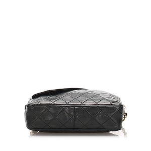 Chanel Matelasse Lambskin Chain Shoulder Bag Black