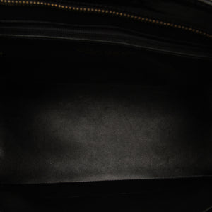 Black Medallion Patent Leather Tote Bag