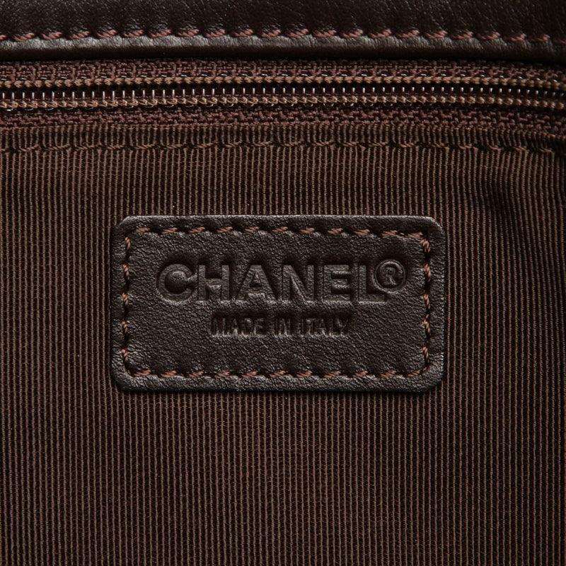 Chanel CC Lambskin Leather Tote Bag Black