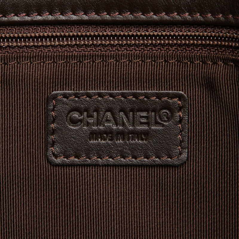 Chanel CC Lambskin Leather Tote Bag Black