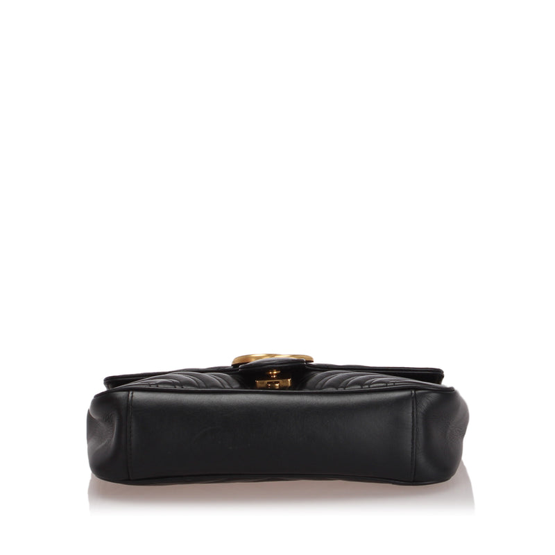 Small GG Marmont Leather Shoulder Bag Black - Bag Religion