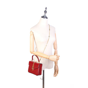 Sylvie 1969 Patent Leather Satchel Red