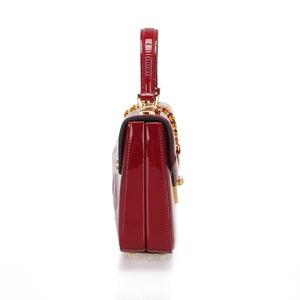 Sylvie 1969 Patent Leather Satchel Red