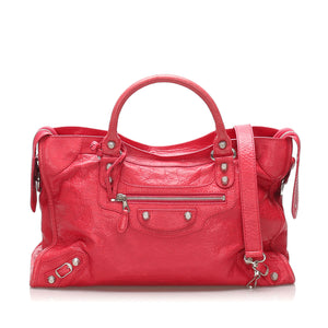 Motocross Giant First Leather Satchel Pink - Bag Religion