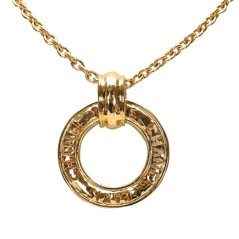 Ring Pendant Necklace Gold