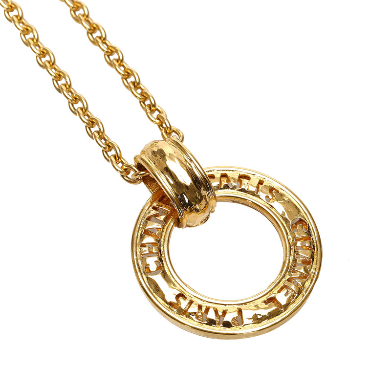 Ring Pendant Necklace Gold