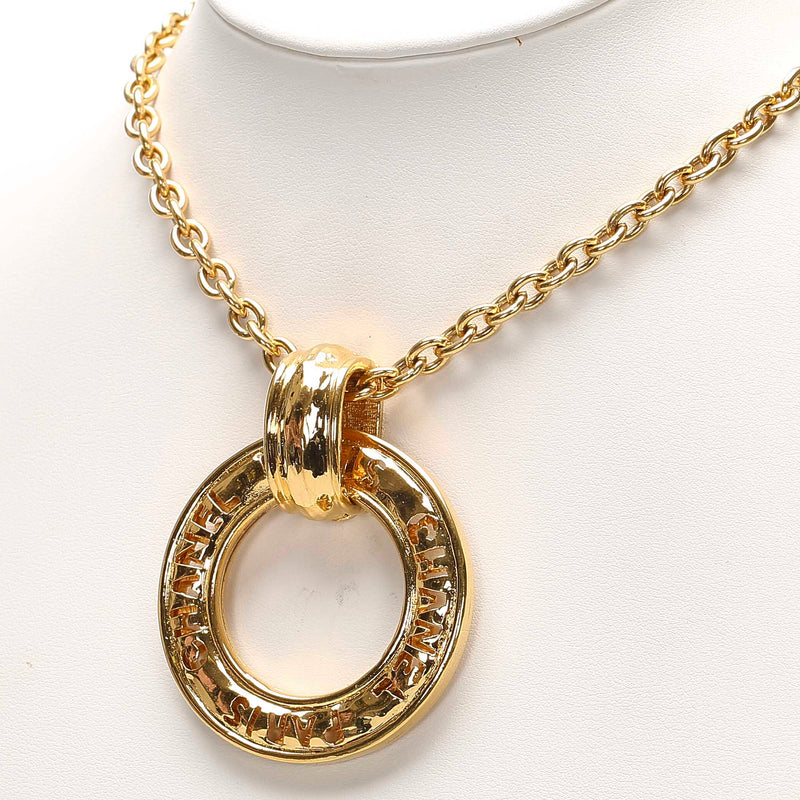 Ring Pendant Necklace Gold