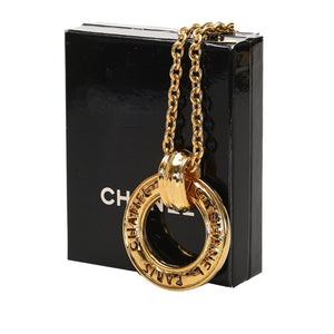 Ring Pendant Necklace Gold