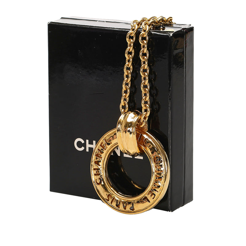 Ring Pendant Necklace Gold