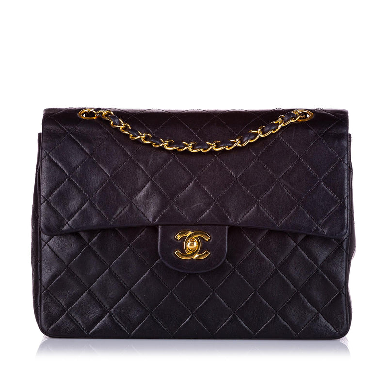 Medium Classic Lambskin Double Flap Bag Black - Bag Religion