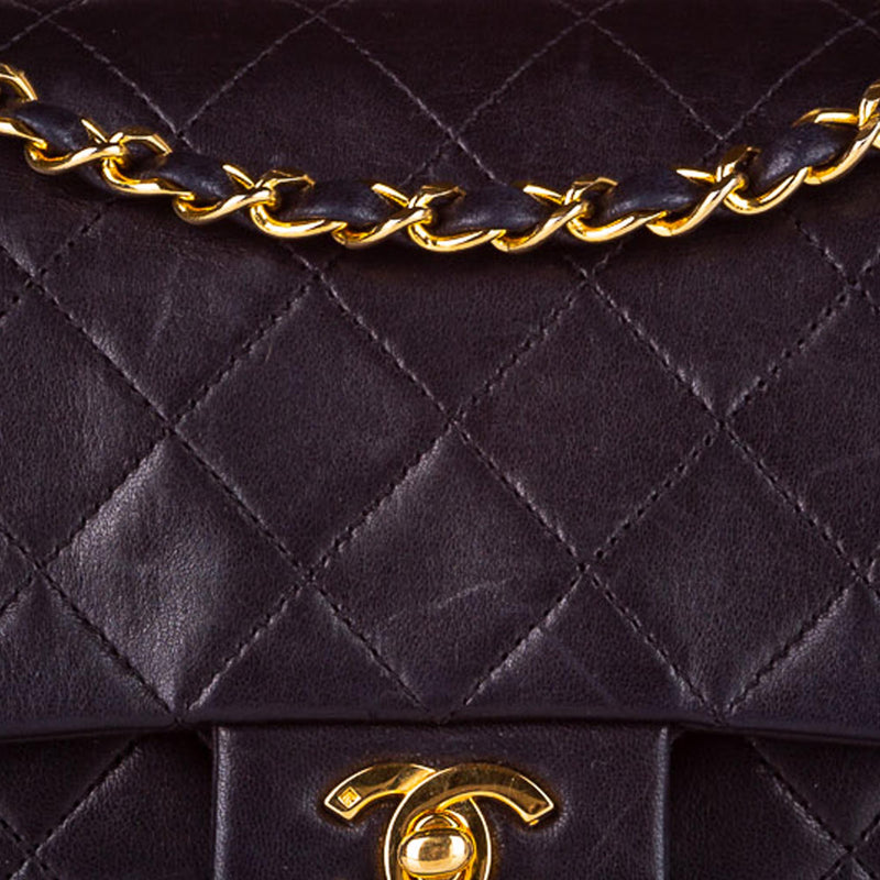 Black Chanel Medium Classic Lambskin Double Flap Bag – Designer