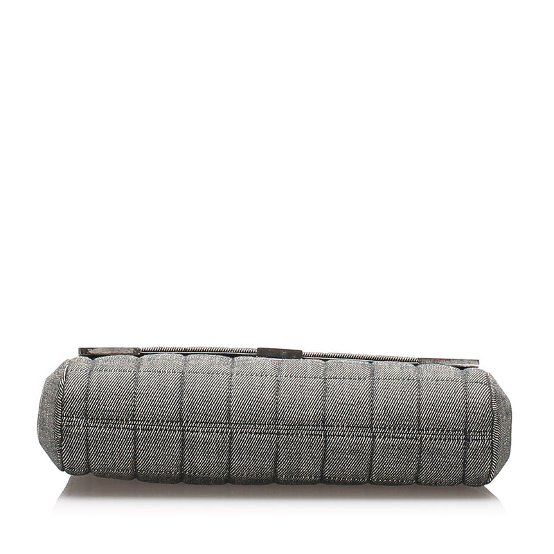 Choco Bar Denim Flap Bag Gray - Bag Religion