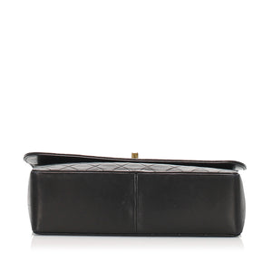 CC Lambskin Flap Bag Black